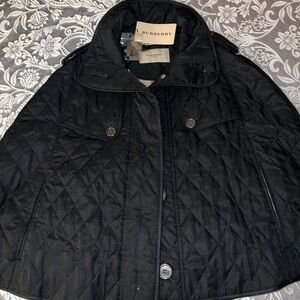 💯 Authentic Burberry Black Quilted Women's Jacket size S NWT